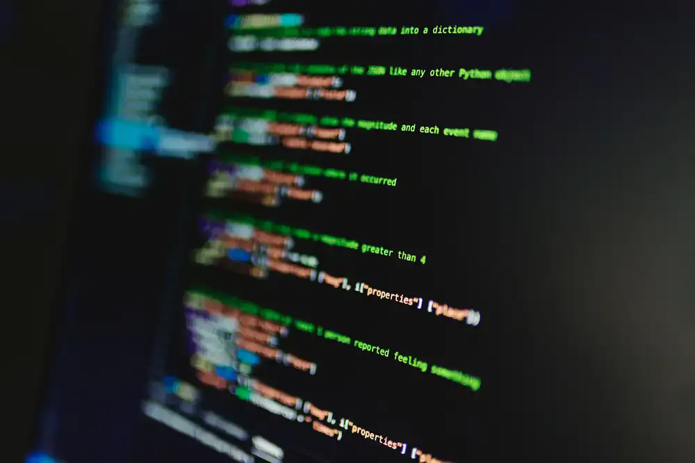 Screen showing game logic code